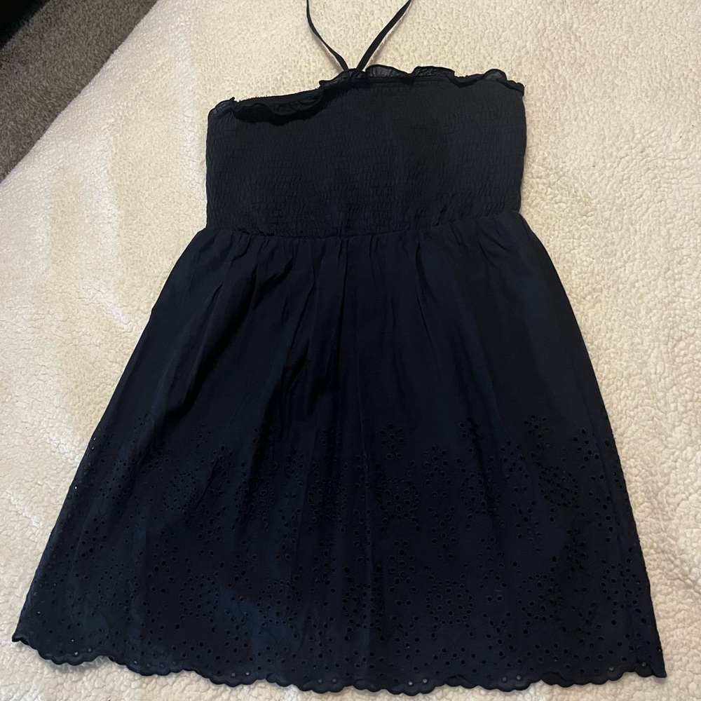 STRAPLESS DRESS SIZE S NAVY BLUE